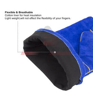 Gants de soudage en cuir tricoté de haute qualité pour l'hiver Gants de travail à faible quantité minimale de commande pour les scènes extérieures - Product Image 4