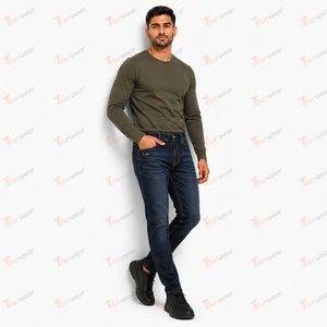 Jeans pour hommes en gros, personnalisables avec logo, coupe slim, droite, skinny ou décontractée, style décontracté, qualité supérieure - Product Image 2