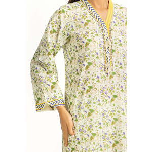 IUSTKSD-1057 Ensemble décontracté 3 pièces à col en V, manches longues, coupe ample, imprimé floral, respirant, pour l'été - Product Image 5