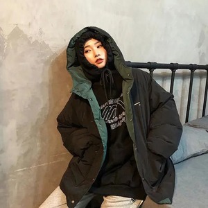 เสื้อแจ็คเก็ตโอเวอร์ไซส์ตัวสั้นสำหรับผู้หญิง, เสื้อโค้ทสตรีสไตล์เกาหลีตัวหลวมผ้ากำมะหยี่อบอุ่นลำลองสำหรับฤดูหนาว - Product Image 4