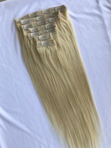 คลิปต่อผมสีบลอนด์ตรง18นิ้วสำหรับคนร่างแบบไม่ผ่านกระบวนการ - Product Image 3