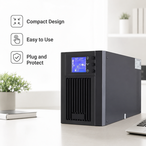 Alimentation sans interruption (ASI) en ligne 1 kVA à onde sinusoïdale pure, double conversion, pour la protection des serveurs, ordinateurs et équipements réseau de bureau - Product Image 5