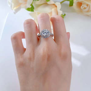 Anillo de Plata Premium Zarkan con Diamantes, Anillos de Diamantes con Certificación de Calidad - Product Image 3