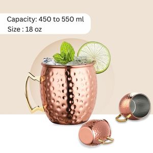 Koi vente en gros approvisionnement en vrac abordable moscou Mule cuivre chopes à bière 100% pur avec poignée en laiton martelé antirouille cadeau unique - Product Image 4