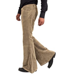 Men's Custom 100% Cotton French Terry Acid Wash Flare Sweatpants Straight Curved Striped with <b>Elastic</b> Waist Closure Men's Pants - Product Image 4