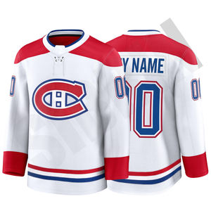 Maillot de hockey sur glace des Canadiens de Montréal, unisexe, personnalisé, de qualité supérieure, fabriqué par Sibrin, avec un design sublimé, logo personnalisé, respirant - Product Image 1