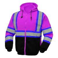 Sweat à capuche réfléchissant haute visibilité pour hommes et femmes nouveau style sweat de sécurité poches sweat à capuche d'hiver en tissu de haute qualité