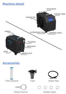 Moteur de pompe à moteur de refroidissement 1hp 2hp Nouvel état Bain de <span class=keywords><strong>glace</strong></span> Refroidisseur Titanium R134A Equipement de refroidissement professionnel pour la natation - Product Image 4