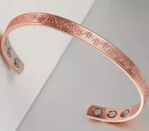 Bracelets de manchette dernier modèle en cuivre avec accents en laiton pour la thérapie des douleurs articulaires et le soulagement de l'arthrite - Product Image 3
