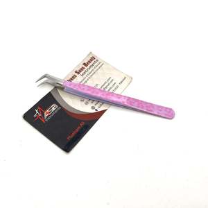 Pince à épiler volumétrique à 65 degrés, motif léopard, impression de logo personnalisée, acier inoxydable, pointe en fibre, service OEM disponible - Product Image 6