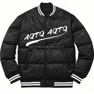 Chaqueta Universitaria de Hombre 100% Algodón, Chaqueta Bomber Retro de Béisbol, Chaqueta Letterman con Frente Recto, Ropa de Calle Elegante, Ropa Exterior Informal de Moda - Product Image 5