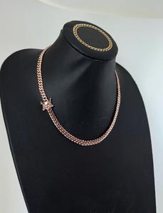 Chaîne à maillons cubains 6MM VVS1 Moissanite avec or blanc 14 carats fini en argent sterling 925, le testeur de diamant - Product Image 3