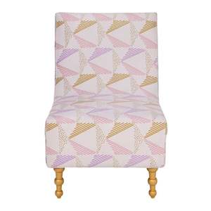 Juanetta Elegant Living Room <b>Chair</b> Full-Back Velvet <b>Lounge</b> with Abstract Print - Product Image 3
