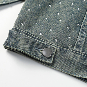 Vente directe d'usine, veste en jean pour homme avec logo personnalisé, design personnalisé, qualité supérieure, confortable, manches longues, veste en denim pour homme - Product Image 6