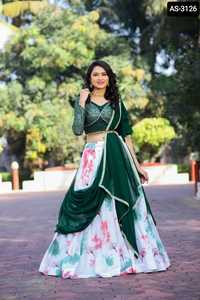 Georgette Dupatta-Hilo de bordar Zari, Ropa Étnica, trabajo de secuencia con borde de encaje y cinturón de trabajo bordado - Product Image 3