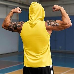 Débardeurs de gymnastique grande taille pour hommes respirant vêtements de fitness d'été sans manches chemise d'entraînement musculaire tricotée confectionnée par une robe de sport - Product Image 5