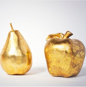 Cangurera decorativa de manzana y melocotón, color dorado, metal, Decoración de mesa - Product Image 6