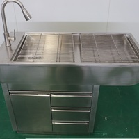 Table d'opération vétérinaire électrique en acier inoxydable avec levage par pédale pour clinique vétérinaire 1200x600mm réglable