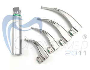Ensemble de laryngoscope LED Odontomed 2011 Macintosh ODM-25-03F, instrument manuel réutilisable, 5 lames en acier inoxydable, fibre optique, ORL - Product Image 4