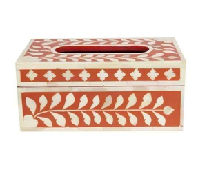 Caja de Pañuelos de Madera Personalizable al por Mayor con Incrustaciones de Hueso para Cocina, Hogar o Auto, Empacada en Cartón - Product Image 2