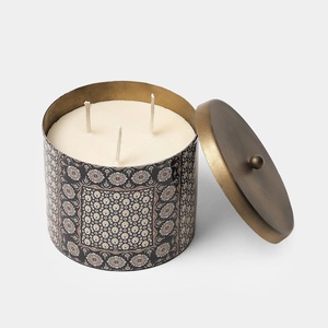 Bocaux à bougie imprimés de créateur personnalisés Conteneur à bougie parfumée avec couvercle Boîte à bougie T Light pour décoration de la maison et de l'église - Product Image 2