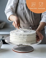Aluminium-Drehkuchenständer mit Rutschfester Basis Professionelle Tortenplatte zum Backen Dekorieren und Präsentieren von Desserts