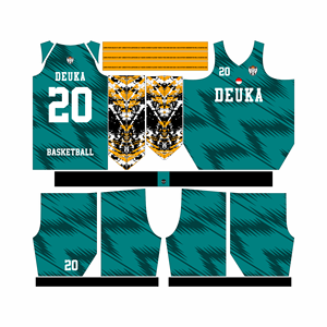 ชุดบาสเก็ตบอลผ้าโพลีเอสเตอร์ 100% แห้งเร็ว พิมพ์ลายด้วยความร้อน รับผลิตตามแบบ OEM/ODM พร้อมสกรีนชื่อทีม/หมายเลข - Product Image 2