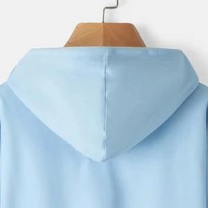 เสื้อฮู้ดแฟชั่นสำหรับผู้ชายเสื้อฮู้ดแบบสวมหัวผ้าฟลีซหนามีซิปเสื้อฮู้ดของผู้ชายเสื้อฮู้ดผ้าคอตตอนคุณภาพตามสั่งสำหรับฤดูหนาว - Product Image 6