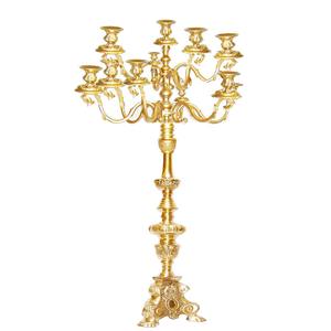 Candelabre à 5 bras en cristal fait main, en métal argenté, design élégant et moderne, décoration d'intérieur, porte-bougie - Product Image 2