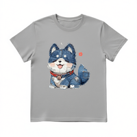 Camiseta Casual Unisex de 210 g/m², 100 % Algodón, Estampada con Diseño de Personajes, Transpirable y Duradera