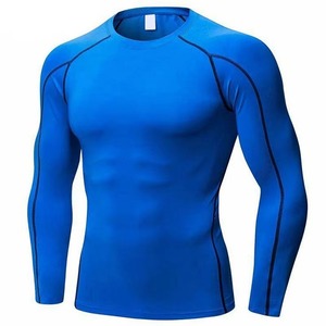 Vente en gros sublimé Hommes Rash Guard Chemise de compression à manches longues MMA Training Tops Logo personnalisé - Product Image 1