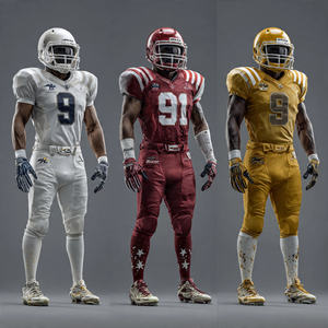 Ensemble d'uniformes de football sportif, maillot à manches courtes américain, ensembles de pantalons américains, OEM, uniformes américains - Product Image 1