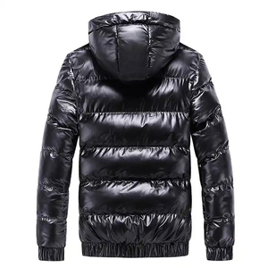 <b>Men's</b> High Quality Winter Quilted Breathable Windproof <b>Jacket</b> with Zipper Polyester Material Plus Size for Warmth - Product Image 6