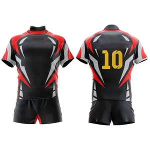 Nueva Camiseta de Rugby de Moda Hip Hop Personalizada para Hombre y Mujer Antibacteriana de Alta Calidad 100% Poliéster Uniformes de Liga - Product Image 1