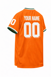 Uniforme Deportivo Personalizado al por Mayor, Chándal Naranja, Camiseta de Fútbol Americano, Manga Corta de Verano, Unisex, Transpirable, de Secado Rápido - Product Image 2