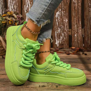 Sneakers da Strada Autunno/Inverno/Primavera/Estate con Suola Chunky, Tomaia in Maglia, Materiale in Vera Pelle e Gomma, Scarpe da Passeggio in Mesh - Product Image 5