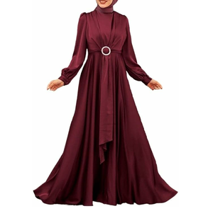 Abaya Jubbah pour femmes de haute qualité, vêtements traditionnels musulmans imprimés de couleur bleue à rayures personnalisées - Product Image 2