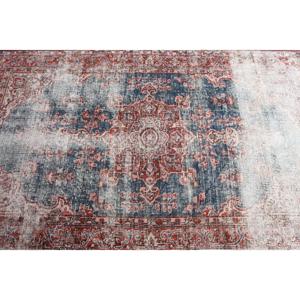 Alfombra de 3.6x6.1 pies, Alfombra Turca Vintage, Alfombra a Cuadros Azul - Product Image 4