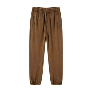 Pantalones Casuales de Lona 100% Algodón para Hombre, Holgados, Ligeros, para Correr al Aire Libre, Pantalones Deportivos de Invierno, Tinte Liso, Servicio OEM - Product Image 3
