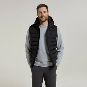Gilet sans manches matelassé en duvet, best-seller, fermeture éclair, polyester, veste softshell d'hiver - Product Image 4