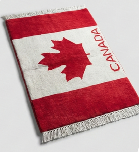 พรมแขวนผนังลายใบเมเปิลแคนาดา ทำมือจากขนสัตว์ ขนาดเล็ก ของตกแต่งบ้าน/สำนักงาน ลายธงชาติแคนาดา สำหรับเป็นของที่ระลึก - Product Image 3