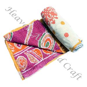 Colcha Kantha Gudari, Colcha Kantha Gudari, Venta al por Mayor, Proveedor de Oro, GD2160, Colcha Kantha Hecha a Mano, Algodón Estampado Indio - Product Image 3
