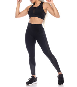 Conjunto de Yoga transpirable para mujer, deportes de Fitness, 2 uds., ropa de gimnasio, conjunto de Yoga para mujer, conjuntos de entrenamiento, ropa deportiva negra para Yoga - Product Image 3