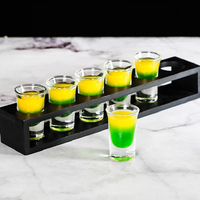 Vasos Mini Tumbler Esmerilados de Cristal al Por Mayor con Fondo Grueso, Juego de Vasos de Chupito de 1 oz y 2 oz con Logo Personalizado y Soporte
