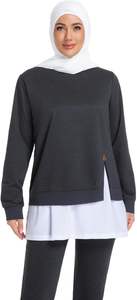 Último Diseño 2026 Conjunto de 2 Piezas Largo para Mujer Musulmana, Traje Deportivo Ligero de Poliéster/Algodón de Secado Rápido y Transpirable - Product Image 2