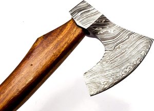 Wholesale Customized Bulk Orders OEM ODM Service Professional Axe Handmade Damascus Steel Hatchet Axe with Natural Wood <b>Handle</b> - Product Image 6