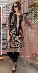 Diseñador paquistaní original Organza Kurtis con bordado para mujer Viscous Pent Net Dupatta estilo formal - Product Image 3