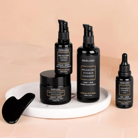 Coffret de Soins Visage Végétaliens Marque Blanche pour Hommes : Contrôle du Sébum, Vitamine C, Anti-Acné Naturel, Hydratant, Éclaircissant et Illuminateur