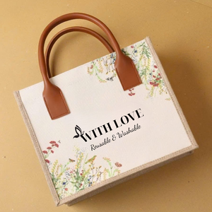 ถุงผ้าปอกระเจาพับได้เป็นมิตรกับสิ่งแวดล้อมถุงผ้ากระสอบธรรมชาติพิมพ์โลโก้ได้ตามต้องการจากเวียดนามสำหรับการช้อปปิ้งรีไซเคิล - Product Image 2