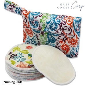 Almohadillas de lactancia de bambú orgánico-10 almohadillas lavables + bolsa húmeda + bolsa de lavado, almohadillas para pezones de lactancia para maternidad - Product Image 2